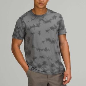 Lululemon The Fundamental T-Shirt In New Tide Shibori Asphalt Grey Size Large